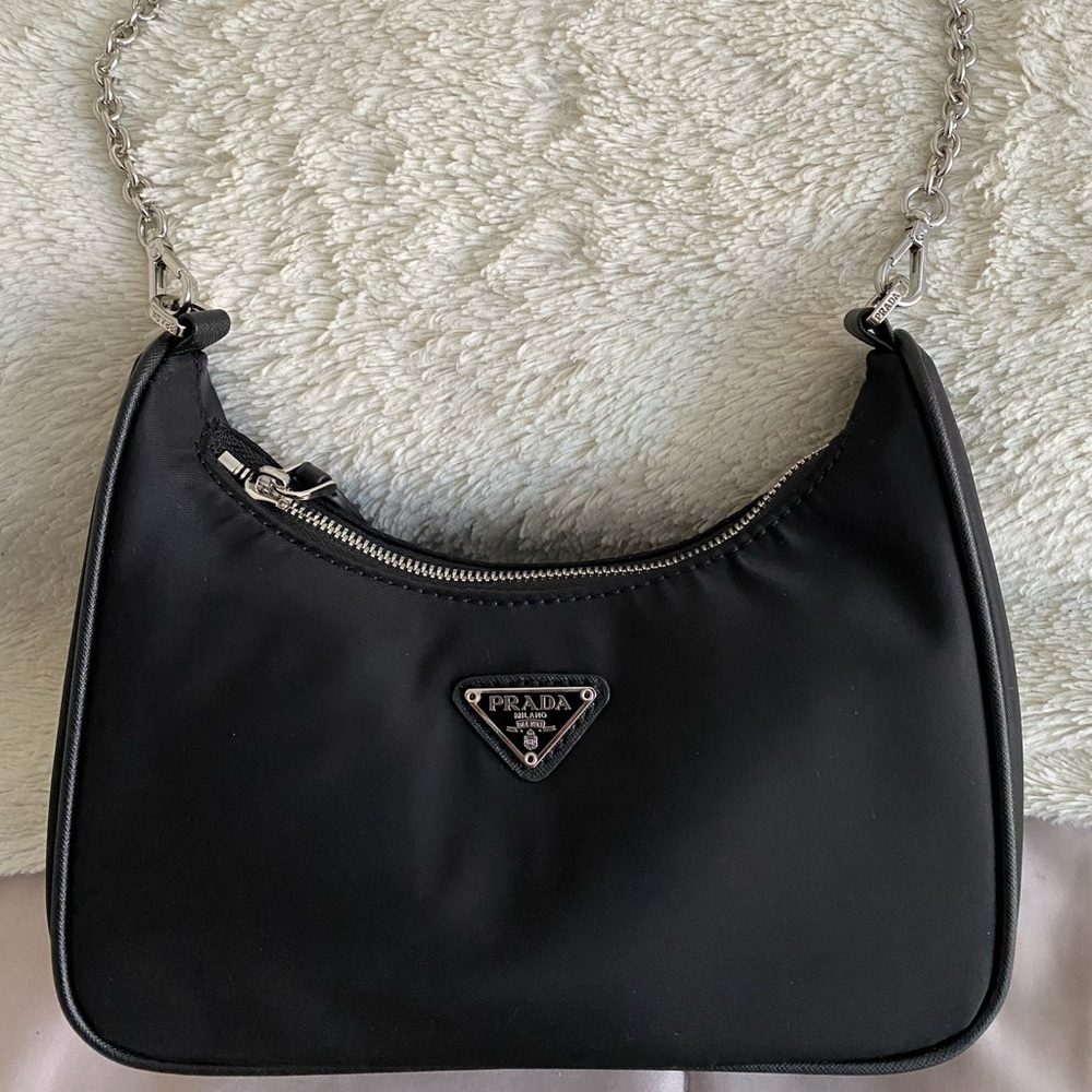 Black nylon purse